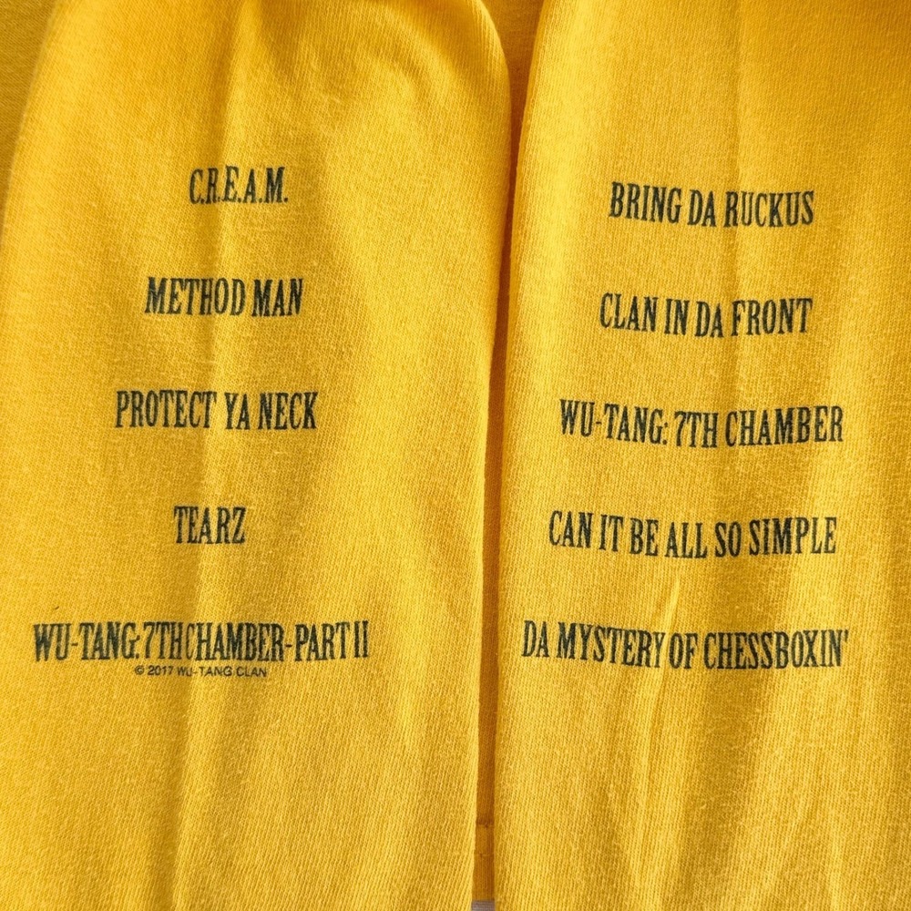 Wu-Tang Clan 36 Chambers Long Sleeve Shirt Small Gold Tracklist Graphic Tee - Picture 2 of 4
